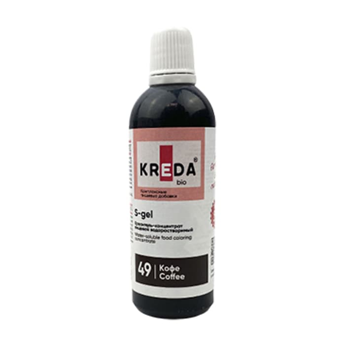 Краситель пищевой Kreda S-gel, концентрат водорастворимый, кофе, 80 мл