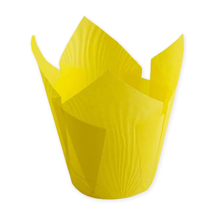 Форма для выпечки «Тюльпан» желтый, 5 х 8 см, 25 шт