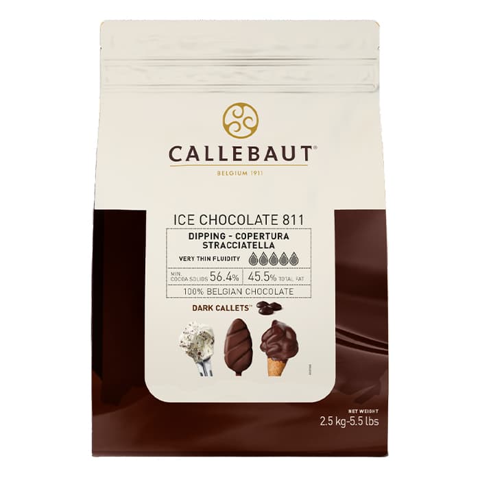Шоколад темный Callebaut Ice для мороженого 56,4% (2,5 кг)