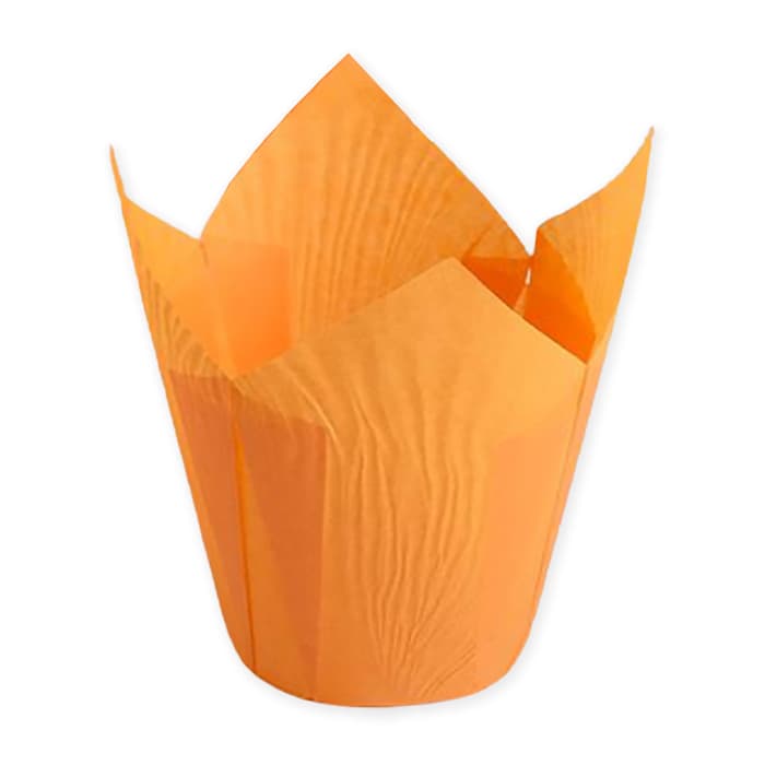 Форма для выпечки «Тюльпан» оранжевый, 5 х 8 см, 50 шт