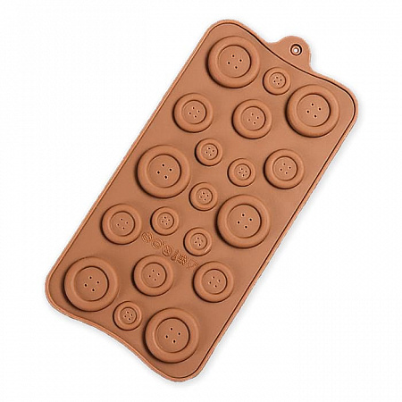 Форма для шоколада «Пуговки» 22x10,5 см, 19 ячеек