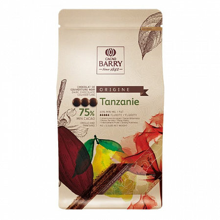 Шоколад темный Cacao Barry Tanzanie 75% (1 кг)