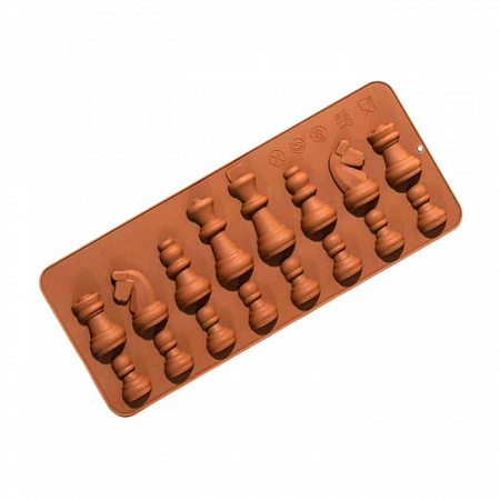 Форма для шоколада «Шахматы» 20,6x8,8 см, 16 ячеек