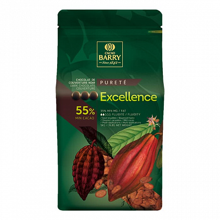 Шоколад темный Cacao Barry Excellence 55% (5 кг)