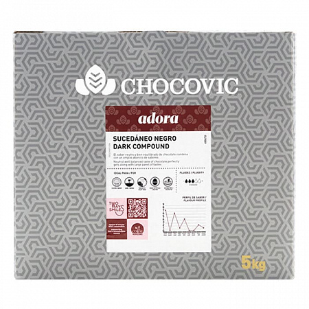 Глазурь темная Chocovic Adora для покрытия (5 кг)