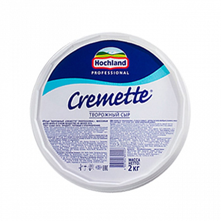 Сыр креметте Hochland «Cremette Professional» творожный 2 кг