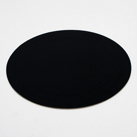 Подложка для торта черная диаметр 22 см, усиленная толщина 3,2 мм