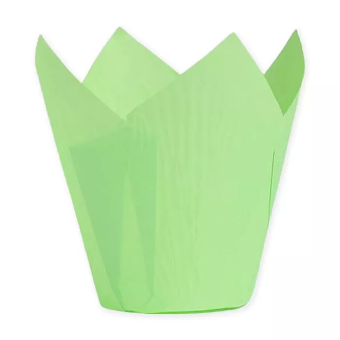 Форма для выпечки «Тюльпан» зеленый, 5 х 8 см, 50 шт