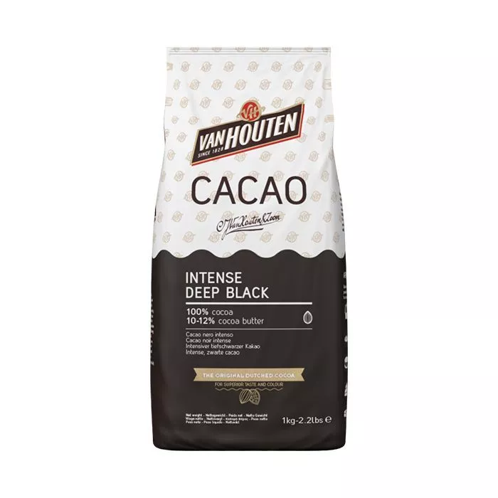 Какао-порошок VanHouten Intence Deep Black, черный, 100 г