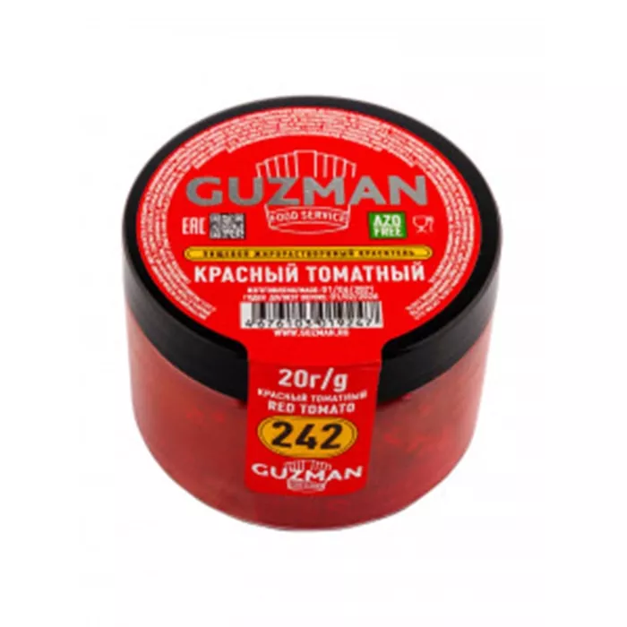 Пищевой жирорастворимый краситель для шоколада Guzman, красный томатный, 20 г