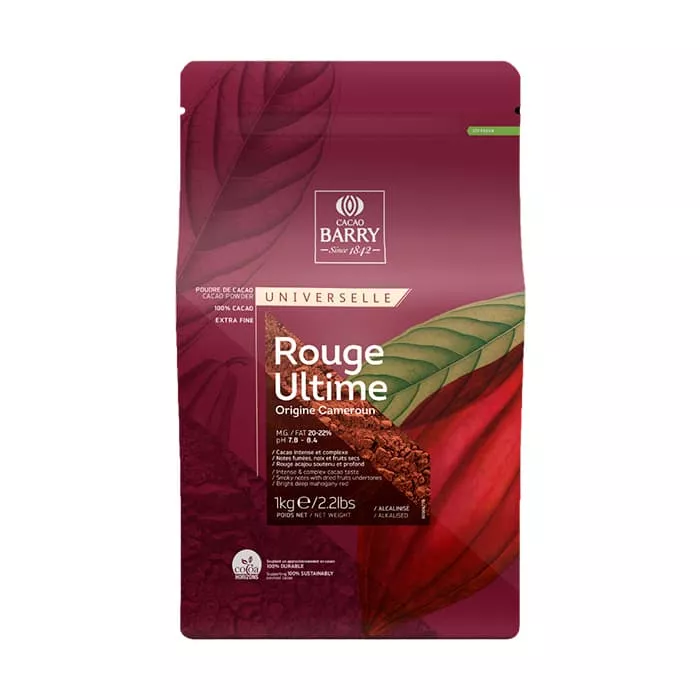 Какао порошок Cacao Barry Rouge Ultime 20-22% алкализованный, 1 кг