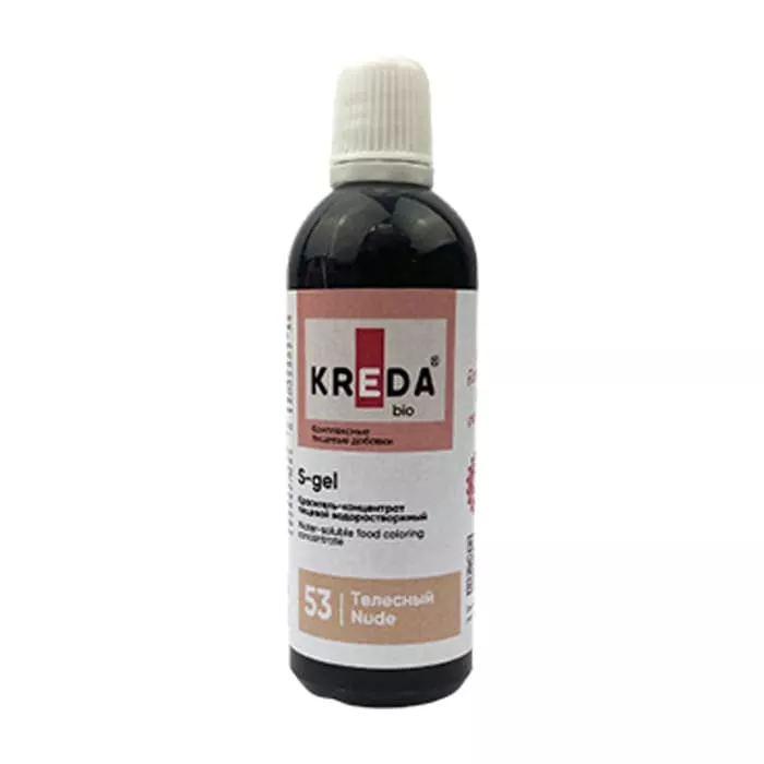Краситель пищевой Kreda S-gel, концентрат водорастворимый, телесный, 80 мл