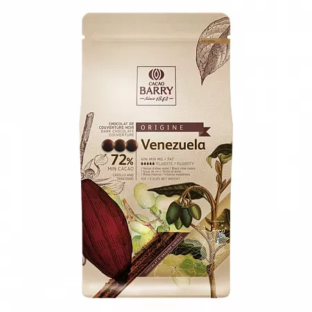 Шоколад темный Cacao Barry Venezuella 72% (1 кг)