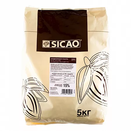 Термостабильные капли Sicao 15% из темной глазури (5 кг)