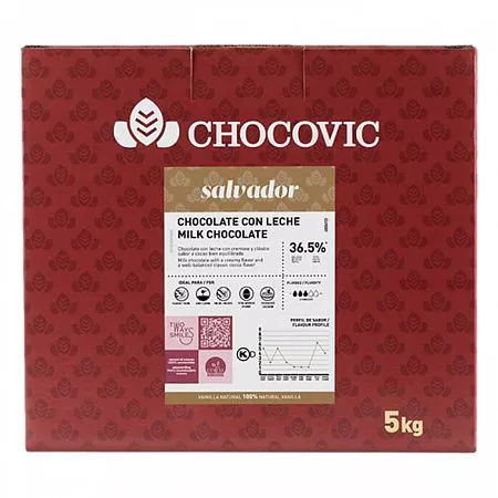 Шоколад молочный Chocovic Salvador 36,5% (5 кг)