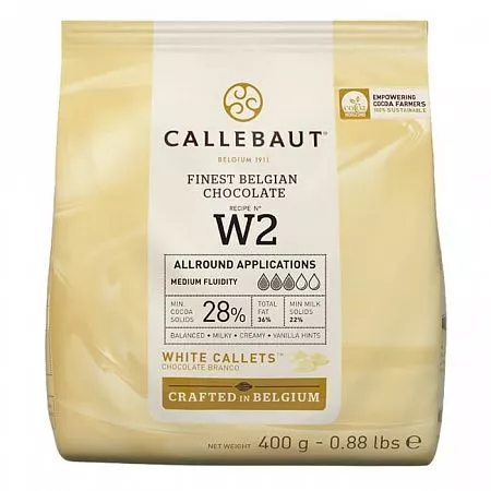 Шоколад белый Callebaut W2 28% (400 г)
