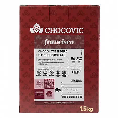 Шоколад темный Chocovic Francisco 56,6% (1,5 кг)