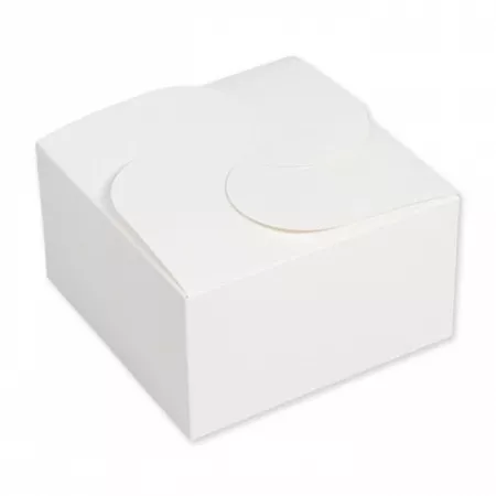 Коробка без окна под бенто-торт белая 14 х 14 х 8 см