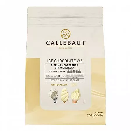 Шоколад белый Callebaut Ice для мороженого 38,5% (2,5 кг)