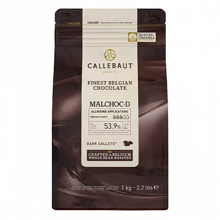 Шоколад тёмный Callebaut Malchoc-D без сахара 54% (1 кг)