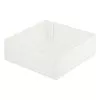 Коробка для зефира 200x200x70 мм Белая с прозрачной крышкой №88