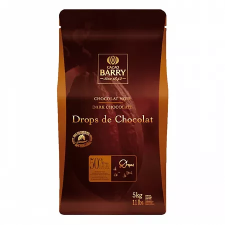 Термостабильные капли Cacao Barry Chocolate Drops 50% (5 кг)