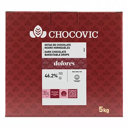 Термостабильные капли Chocovic Dolores из темного шоколада (5 кг)