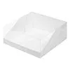 Коробка для торта с прозрачной крышкой 235x235x100мм Белая №48, 10шт