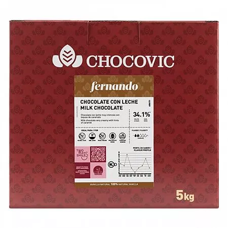 Шоколад молочный Chocovic Fernando 34,1% (5 кг)
