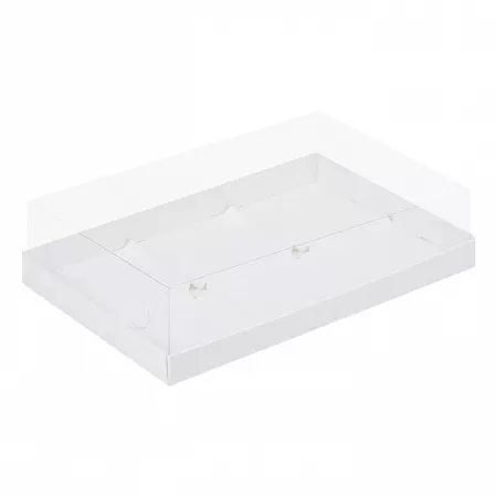 Коробка для муссовых пирожных 6 ячеек Белая №43