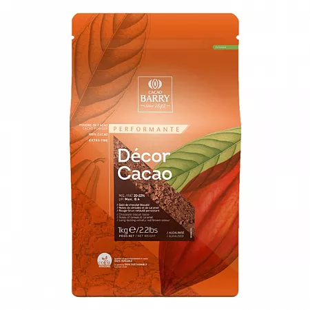Какао порошок нерастворимый Cacao Barry Decor Cacao алкализованный  1 кг