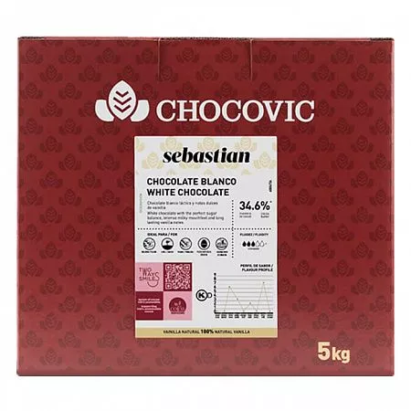 Шоколад белый Chocovic Sebastian 34,6% (5 кг)