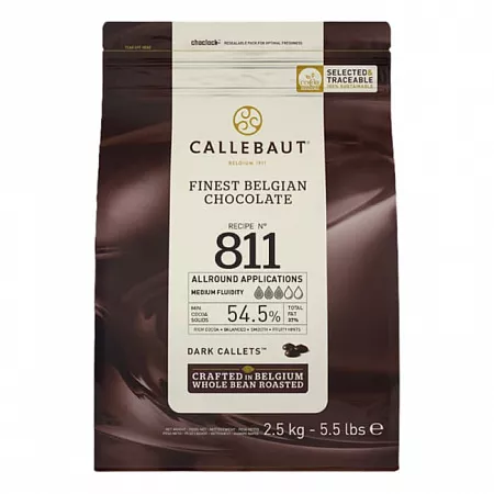 Шоколад темный Callebaut 811 54,5% (2,5 кг)