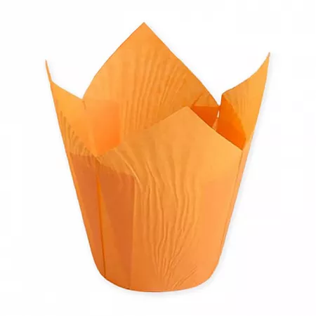 Форма для выпечки «Тюльпан» оранжевый, 5 х 8 см, 25 шт