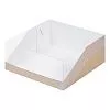 Коробка для торта с прозрачной крышкой 235x235x100мм Крафт №47