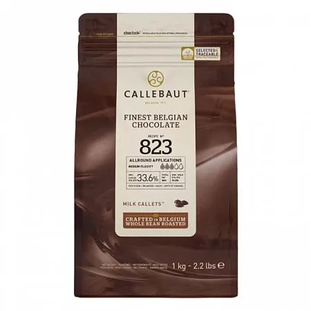 Шоколад молочный Callebaut 823 33,6% (1 кг)