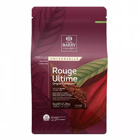 Какао порошок Cacao Barry Rouge Ultime 20-22% алкализованный 1 кг