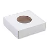 Коробка для печенья белая с окном, 10 х 10 х 3 см