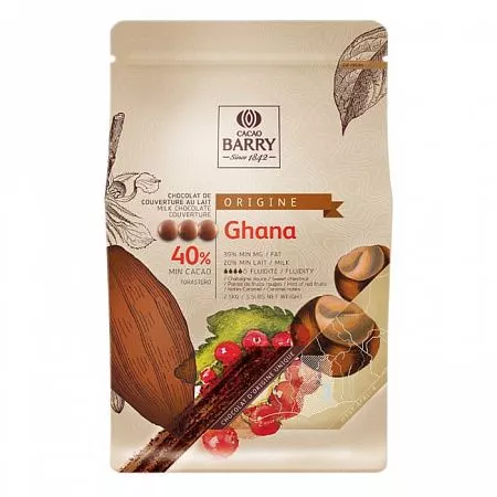 Шоколад молочный Cacao Barry Ghana 40% (1 кг)