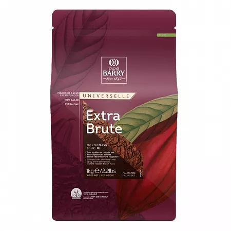 Какао порошок Cacao Barry Extra Brute алкализованный  1 кг