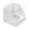 Коробка для 1 капкейка Белая с окном №74, 10шт